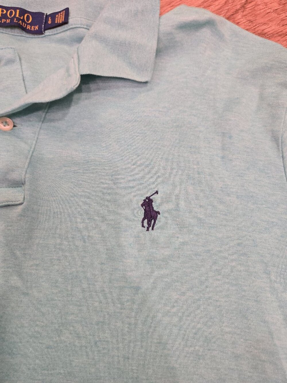 Polo Ralph Lauren Turquoise Polo Shirt w/ Blue Pony - Picture 3 of 6